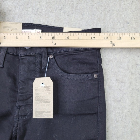 Levis Womens 311 Shaping Skinny Jeans Black Mid Rise Hypersoft 24x28 NEW - Picture 12 of 16